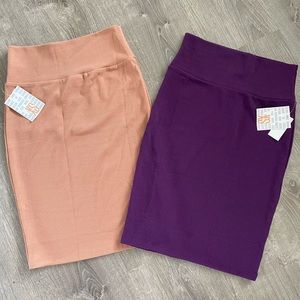 2 NWT LuLaRoe Cassie pencil skirts XS
